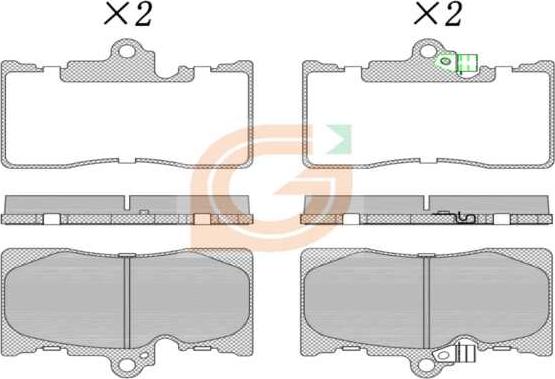 GAMA GA10426 - Kit de plaquettes de frein, frein à disque cwaw.fr