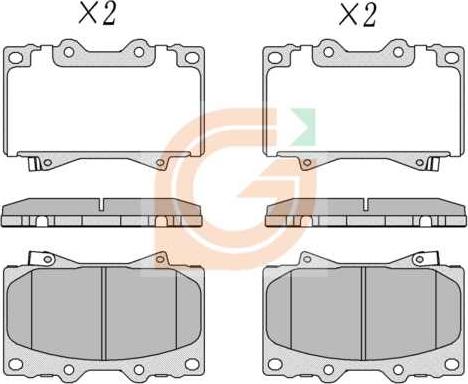 GAMA GA10428 - Kit de plaquettes de frein, frein à disque cwaw.fr