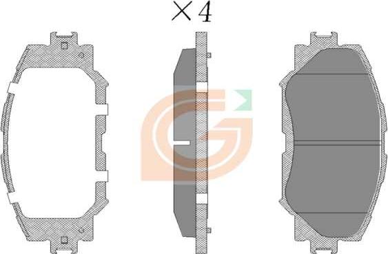 GAMA GA10423 - Kit de plaquettes de frein, frein à disque cwaw.fr