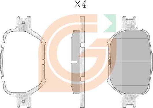 GAMA GA10422 - Kit de plaquettes de frein, frein à disque cwaw.fr