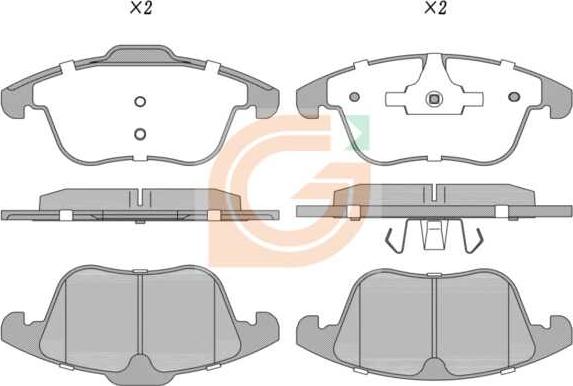 GAMA GA10479 - Kit de plaquettes de frein, frein à disque cwaw.fr