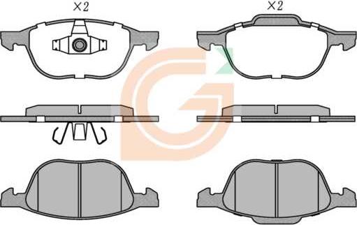 GAMA GA10475 - Kit de plaquettes de frein, frein à disque cwaw.fr