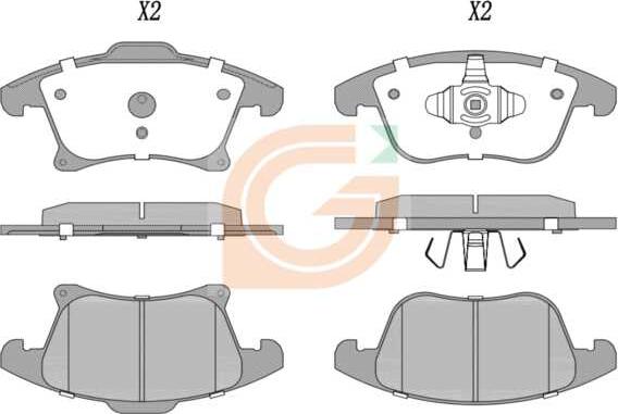 GAMA GA10478 - Kit de plaquettes de frein, frein à disque cwaw.fr