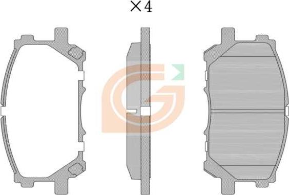 GAMA GA10473 - Kit de plaquettes de frein, frein à disque cwaw.fr