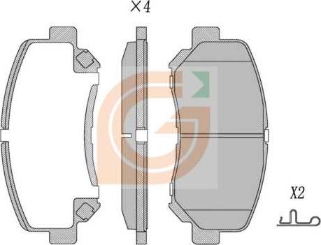 GAMA GA10592 - Kit de plaquettes de frein, frein à disque cwaw.fr