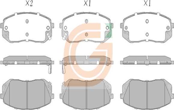 GAMA GA10548 - Kit de plaquettes de frein, frein à disque cwaw.fr