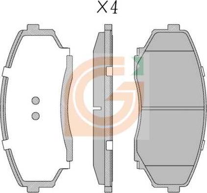 GAMA GA10547 - Kit de plaquettes de frein, frein à disque cwaw.fr