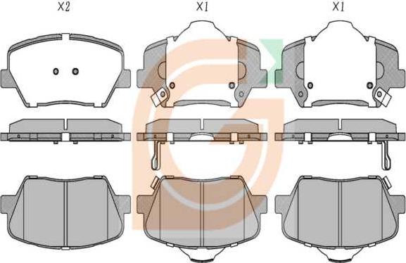 GAMA GA10554 - Kit de plaquettes de frein, frein à disque cwaw.fr