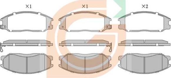 GAMA GA10555 - Kit de plaquettes de frein, frein à disque cwaw.fr