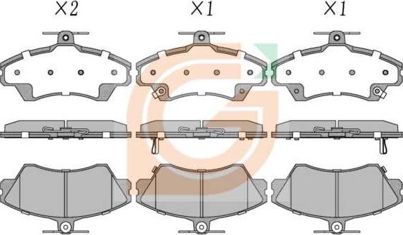 GAMA GA10556 - Kit de plaquettes de frein, frein à disque cwaw.fr