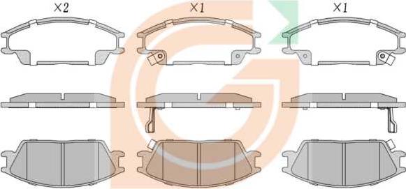 GAMA GA10557 - Kit de plaquettes de frein, frein à disque cwaw.fr