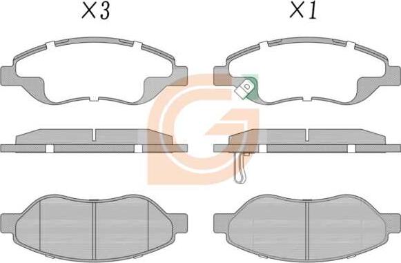 GAMA GA10568 - Kit de plaquettes de frein, frein à disque cwaw.fr