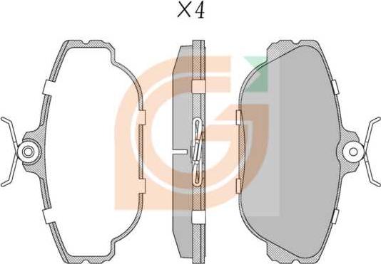 GAMA GA10501 - Kit de plaquettes de frein, frein à disque cwaw.fr