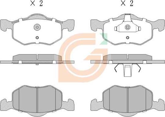 GAMA GA10515 - Kit de plaquettes de frein, frein à disque cwaw.fr