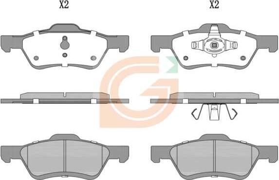 GAMA GA10516 - Kit de plaquettes de frein, frein à disque cwaw.fr