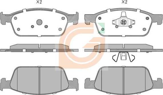 GAMA GA10512 - Kit de plaquettes de frein, frein à disque cwaw.fr