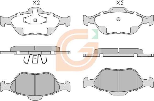 GAMA GA10583 - Kit de plaquettes de frein, frein à disque cwaw.fr