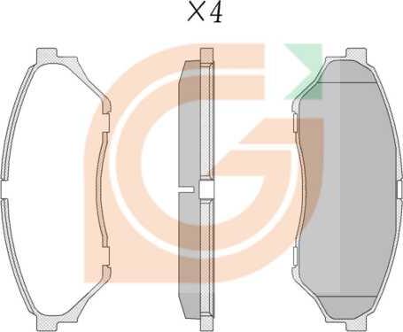 GAMA GA10645 - Kit de plaquettes de frein, frein à disque cwaw.fr