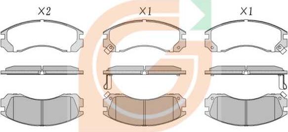 GAMA GA10646 - Kit de plaquettes de frein, frein à disque cwaw.fr