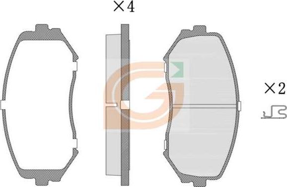 GAMA GA10641 - Kit de plaquettes de frein, frein à disque cwaw.fr