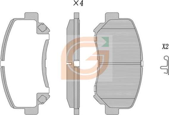 GAMA GA10658 - Kit de plaquettes de frein, frein à disque cwaw.fr