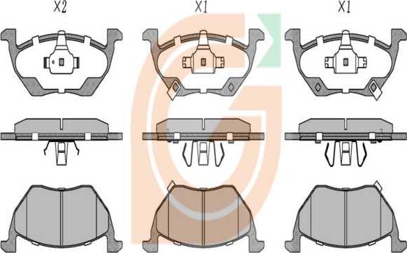 GAMA GA10657 - Kit de plaquettes de frein, frein à disque cwaw.fr