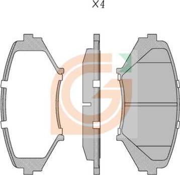 GAMA GA10664 - Kit de plaquettes de frein, frein à disque cwaw.fr