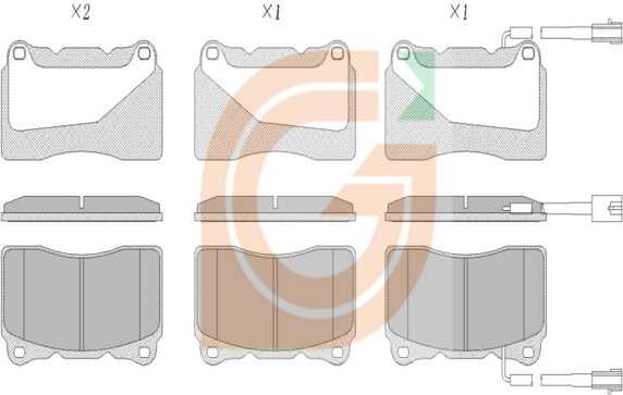 GAMA GA10666 - Kit de plaquettes de frein, frein à disque cwaw.fr