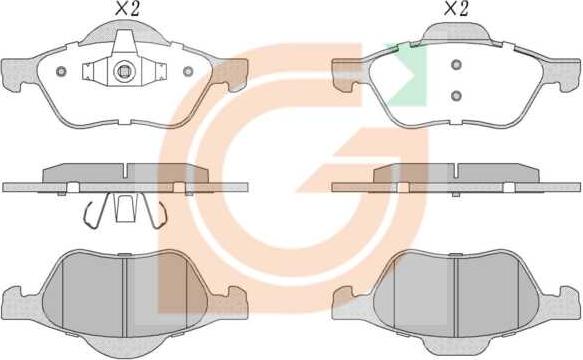 GAMA GA10634 - Kit de plaquettes de frein, frein à disque cwaw.fr