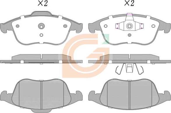 GAMA GA10631 - Kit de plaquettes de frein, frein à disque cwaw.fr