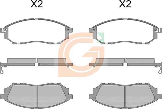 GAMA GA10633 - Kit de plaquettes de frein, frein à disque cwaw.fr