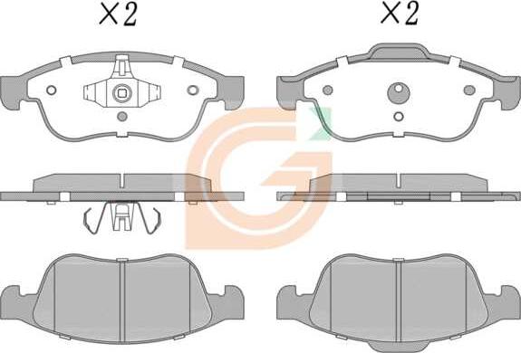 GAMA GA10629 - Kit de plaquettes de frein, frein à disque cwaw.fr