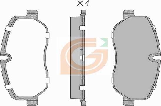 GAMA GA10622 - Kit de plaquettes de frein, frein à disque cwaw.fr