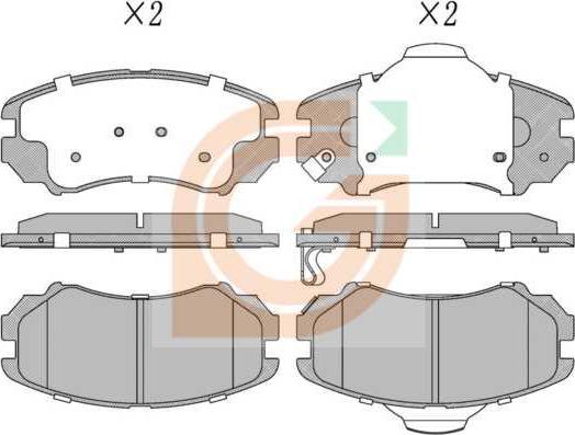 GAMA GA10679 - Kit de plaquettes de frein, frein à disque cwaw.fr