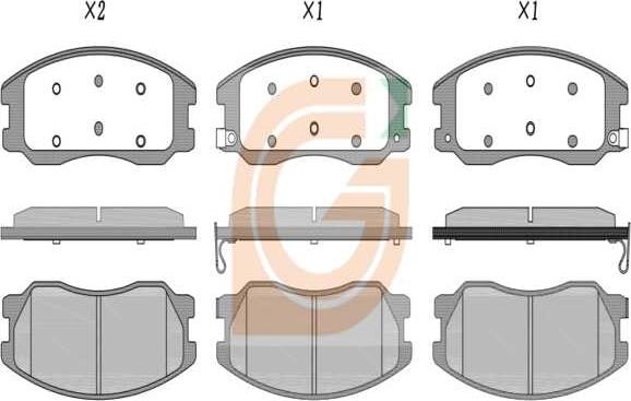 GAMA GA10671 - Kit de plaquettes de frein, frein à disque cwaw.fr