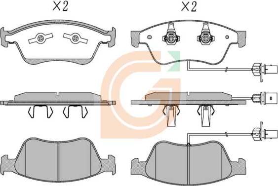 GAMA GA10047 - Kit de plaquettes de frein, frein à disque cwaw.fr