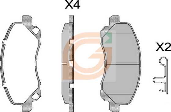 GAMA GA10059 - Kit de plaquettes de frein, frein à disque cwaw.fr