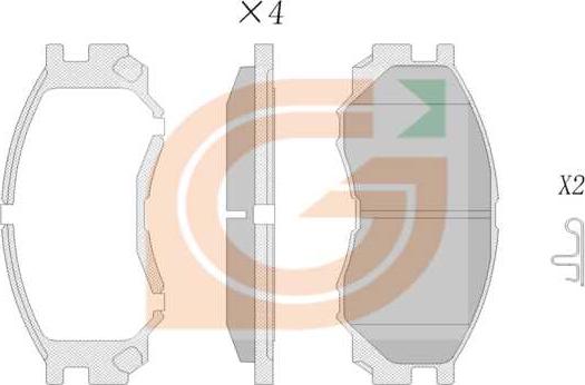 GAMA GA10054 - Kit de plaquettes de frein, frein à disque cwaw.fr