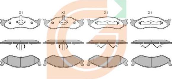 GAMA GA10055 - Kit de plaquettes de frein, frein à disque cwaw.fr