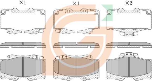 GAMA GA10056 - Kit de plaquettes de frein, frein à disque cwaw.fr