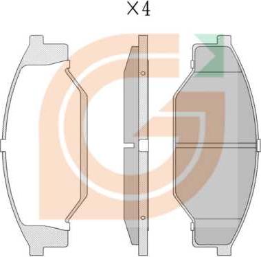 GAMA GA10053 - Kit de plaquettes de frein, frein à disque cwaw.fr