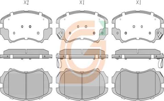 GAMA GA10069 - Kit de plaquettes de frein, frein à disque cwaw.fr