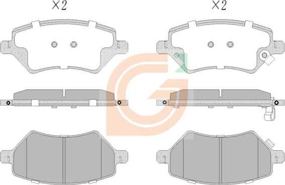 GAMA GA10064 - Kit de plaquettes de frein, frein à disque cwaw.fr