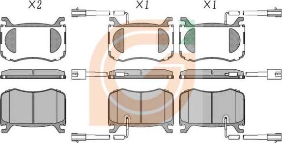 GAMA GA10004 - Kit de plaquettes de frein, frein à disque cwaw.fr