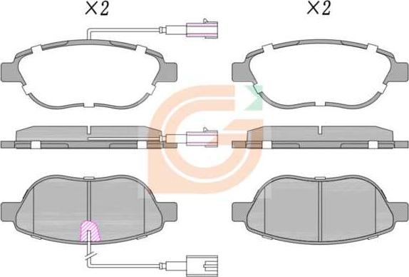 GAMA GA10001 - Kit de plaquettes de frein, frein à disque cwaw.fr