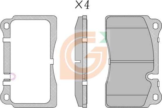 GAMA GA10008 - Kit de plaquettes de frein, frein à disque cwaw.fr