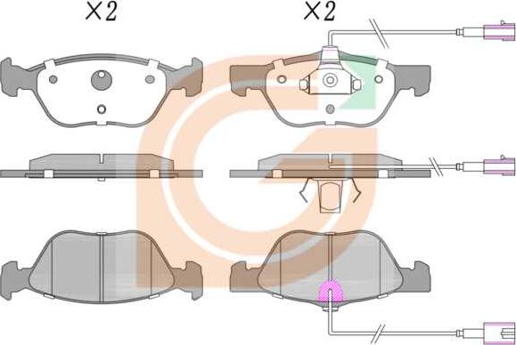 GAMA GA10002 - Kit de plaquettes de frein, frein à disque cwaw.fr