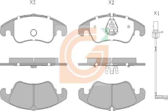 GAMA GA10017 - Kit de plaquettes de frein, frein à disque cwaw.fr