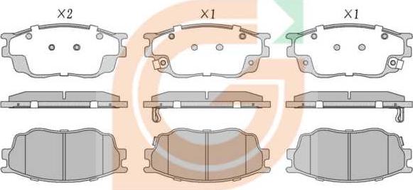 GAMA GA10080 - Kit de plaquettes de frein, frein à disque cwaw.fr