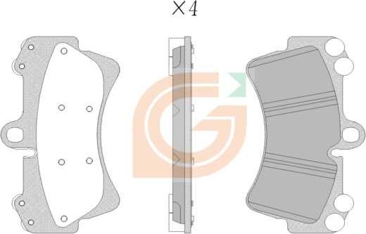 GAMA GA10039 - Kit de plaquettes de frein, frein à disque cwaw.fr